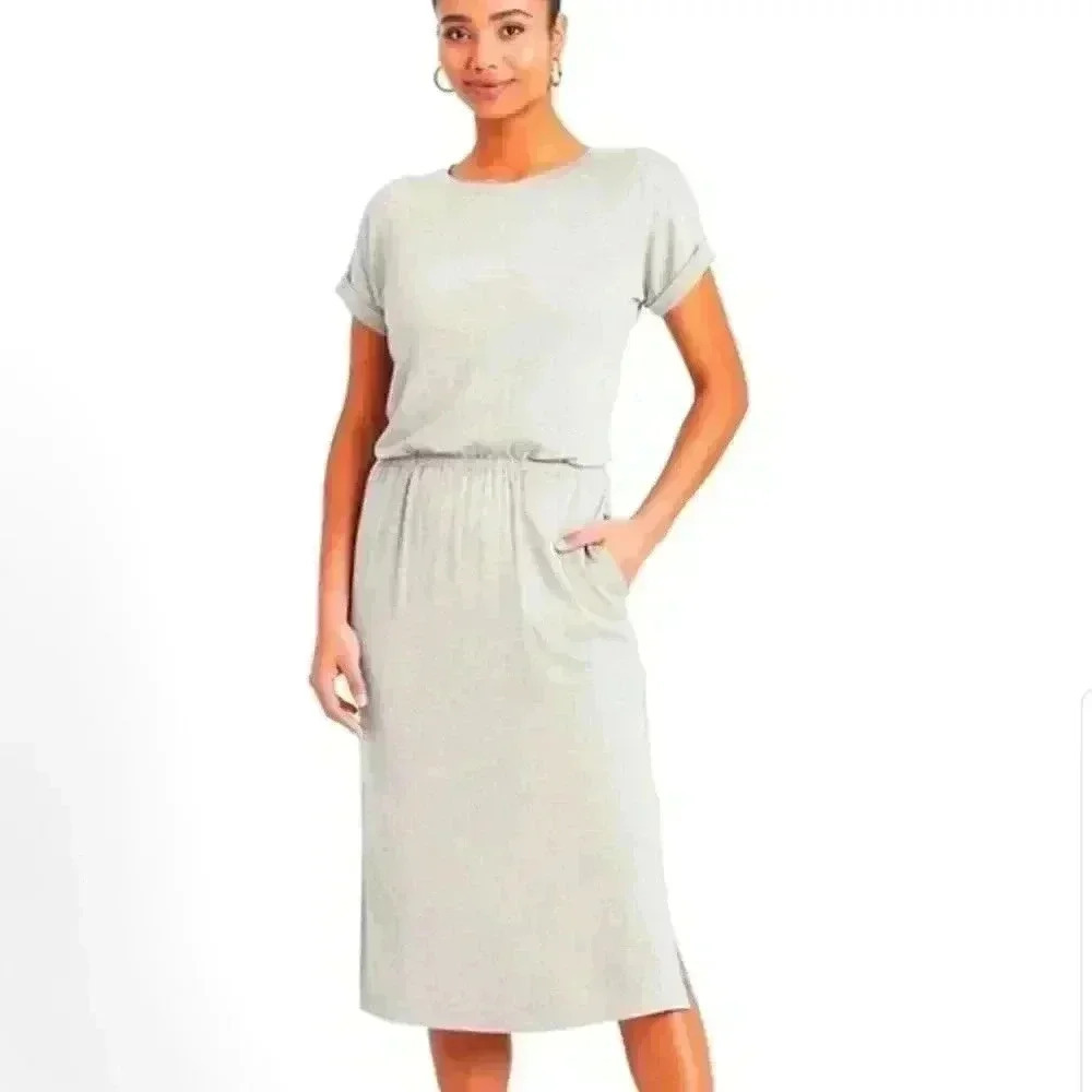 Banana Republic Knit Midi T-Shirt Dress